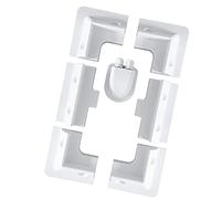 TRAMILY Soportes de panel solar ABS blanco Soportes de montaje de panel solar 7 sin taladros Kit de soporte de esquina para RV Marine techo camping furgonetas y caravanas los rayos UV - Blanco