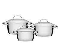 Tramontina Batería de Cocina Allegra Inox Fondo Triple 3 Piezas