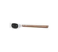 TRAMONTINA - Cepillo para Parrilla Churrasco, Estructura y Cerdas de Acero Inoxidable y Mangos de Madera Natural, Utensilios con Remaches de Aluminio