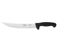 Tramontina Cuchillo Carnicero Butcher Curvo Alveolado en Acero Inoxidable Professional Negro NSF 25 cm