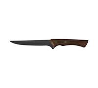 Tramontina - Cuchillo para Deshuesar Churrasco Black, en Acero Inoxidable Oscurecido, Mango de Madera de 6", con Remaches, Color Negro, Tamaño de 29 cm