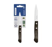 Tramontina Cuchillo para Frutas y Verduras de Acero Inoxidable y Mango de Madera Tratada Polywood 7,5 cm