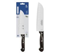 Tramontina Cuchillo Santoku Acero inoxidable, Polywood Castaño 18 cm