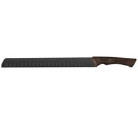 Tramontina - Cuchillo Slicer Churrasco Black, en Acero Inoxidable Oscurecido, para Cortes Grandes, Mango de Madera de 12", con Remaches, Color Negro, Tamaño de 43.5 cm
