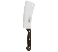 Tramontina Hachuela Cocina 15 cm, de Acero Inoxidable y Mango de Madera Tratada, Polywood Castaño