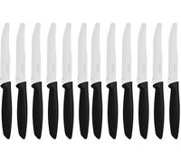 Tramontina Juego de 6 Cuchillos de Mesa color negro punta redondeada Plenus (Paquete de 2)