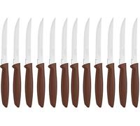 Tramontina Juego de 6 Cuchillos Dentados para Carne color marrón punta puntiaguda Plenus (Paquete de 2)