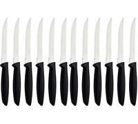 Tramontina Juego de 6 Cuchillos Dentados para Carne color negro Plenus (Paquete de 2)