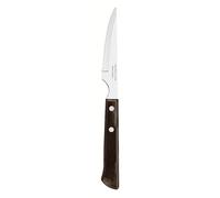 Tramontina - Juego de 6 cuchillos chuleteros 4" - Acero inoxidable, mangos Polywood castaño