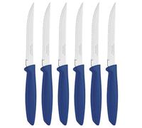 Tramontina Juego de Cuchillos Dentados para Carne color azul, 6 pzas, Plenus