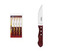 Tramontina Juego de Cuchillos Jumbo para Carne/BBQ 12 cm color rojo Polywood FSC® 4 pzas