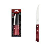 Tramontina Juego de cuchillos 6 unidades, color rojo, acero inoxidable