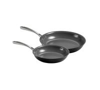 Tramontina Juego de Sartenes de Aluminio Anodizado 2 Piezas | Revestimiento Interior con Cerámica