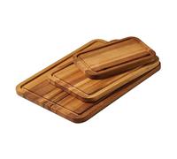 Tramontina Juego de tablas de cortar y servir de madera de tigre, con certificación FSC, paquete de 3 (15 x 11 pulgadas, 12 x 8 pulgadas, 9 x 6 pulgadas), 81000/050DS