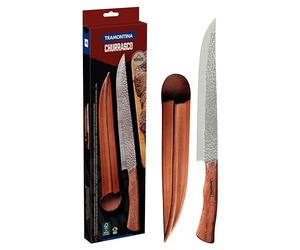 Tramontina NÔMADE - Cuchillo de carne (hoja de 25 cm, estuche de piel, acero inoxidable)