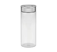 Tramontina Purezza - Tarro (10 cm de diámetro, 1,8 L, tapa de acero inoxidable, cristal), transparente
