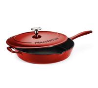 Tramontina Sartén de Hierro Fundido Esmaltado con Tapa Roja Bestow 30 cm 3,2L