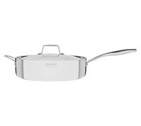 TRAMONTINA - Sartén Grano, de Acero Inoxidable y Terminación Brillante, con Cuerpo Triple, Tapa y Mango, 30 cm y 5,6 L