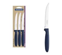 Tramontina Set de Cuchillos para Carne Ipanema Azul Oscuro Acero Inoxidable 3 Unidades