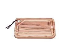 TRAMONTINA - Tabla Churrasco, Rectangular, para Asado, de Madera Teca y Acabado Natural, para Cortar Carne y Servir, Diseño Moderno, Tamaño de 33 x 20 cm