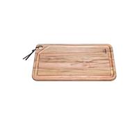 TRAMONTINA - Tabla Churrasco, Rectangular, para Asado, de Madera Teca y Acabado Natural, para Cortar Carne y Servir, Diseño Moderno, Tamaño de 49 x 28 cm