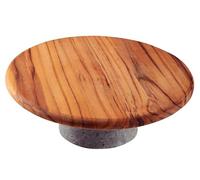 Tramontina - Tabla Soporte para Tarta - 26 x 9 cm. Madera de Teca con Base Piedra - 26 x 9 cm - Provence FSC