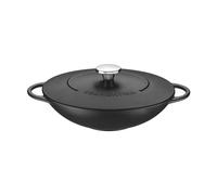 Tramontina Wok de Hierro Fundido Esmaltado Negro 32 cm 5L