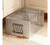 Trampa automática para ratas de hierro galvanizado diseñada para uso en interiores con puerta extraíble y entrada unidireccional para apoyar la gestión continua