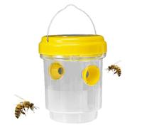 Trampa Colgante para avispones para Exteriores, Kit de Trampa para Avispas y avispones con Botella de plástico para el Control de Mosquitos, Moscas y jejenes(Yellow,1pcs)