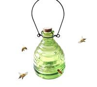 Trampa de abejas reutilizable de vidrio | Trampa de avispas de vidrio, tarro colgante pequeño, portátil para avispones, control eficaz de insectos para huertos, árboles, jardines y patios.