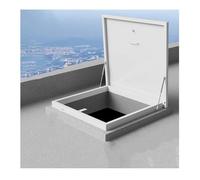 Trampa de acceso de aluminio, resistente a la intemperie, antirrobo, trampilla de techo, puerta, sótano, ventana, escotilla de escape de emergencia (95 x 85 cm)
