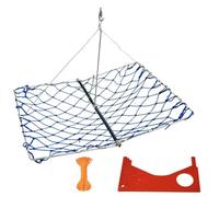 Trampa de cangrejo Red de cangrejo, plegable de acero inoxidable fundido trampa de cangrejo con indicador rojo para muelle para kayak para surf y fiesta de pesca (azul)