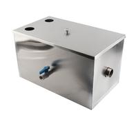 Trampa De Grasa De Acero Inoxidable, Separador De Agua Y Aceite Comercial, Interceptor De Grasa Con Entrada Superior Y Cesta De Malla, Gran Capacidad 4GPM Para Cocinas De Restauran