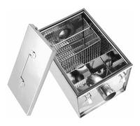 Trampa de grasa desmontable de acero inoxidable, interceptor de grasa eficiente y separador de agua para cocina, restaurante y uso doméstico