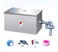 Trampa de Grasa Profesional de Acero Inoxidable, Interceptor de Trampa de Grasa Comercial, Trampa de Grasa Debajo del Fregadero con Entrada Superior para Cocina de Restaurante.