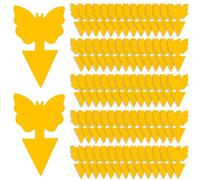 Trampa de Moscas Enchufables Amarillas (72 Piezas), Atrapamoscas Adhesivos, para Insectos Trampas Pegatinas Mosquitos para Jardín Plantas, Amarillo, Mariposa