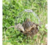 Trampa de pesca de cierre automático, maceta de cangrejo y langosta con entrada unidireccional, jaula plegable de alambre de acero duradero para agua salada y agua dulce, equipo de pesca portátil al