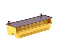 Trampa de polen de plástico amarillo extraíble con bandeja de polen ventilada herramienta de apicultura duradera inofensiva para las abejas para apicultores 39x14x10cm