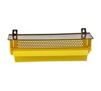 Trampa de polen para apicultura Recolector de polen de plástico con bandeja ventilada extraíble, herramienta de apicultura amarilla 1 pieza y bandeja para uso doméstico