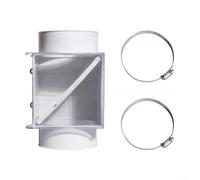 Trampa eléctrica de ventilación con 2. Secador de plástico de 5 cm, malla de filtro de 19 x 23 x 22 cm, 5 m para manguera, colector de pelusas de montaje simple, papel de aluminio, secadores de pelusa