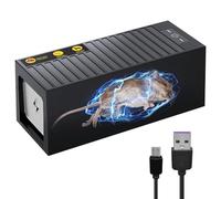 Trampa eléctrica para ratones de alta tensión, 1800 V, trampa para ratones electrónica, gran trampa para ratas, mata instantáneamente a ratones al instante y sin dolor, diseño de entrada grande