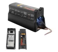 Trampa eléctrica para ratones para ratas, extragrande, 7000 V, reutilizable, para exteriores y en casa, lavable con agua