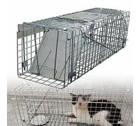Trampa Humana para Animales Vivos de Captura y Liberación para Ardillas, Ardillas Terrestres, Conejos, Zorrillos, Gatos y Otros Animales Pequeños, Trampa para Ratones de 1 Puerta Fácil de Colocar
