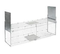 Trampa Kerbl Plegable para Animales con 2 entradas 100 x 28 x 28 cm, 299676
