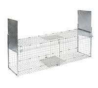 Kerbl Trampa Plegable para Animales con 2 entradas 100 x 28 x 28 cm, 299676