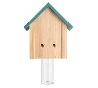 Trampa para abejas de madera para exteriores, trampa de madera segura en forma de casa, trampa para insectos natural, decoración de jardín, caja resistente a la intemperie con orificio de entrada