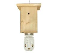 Trampa para abejas fuera - No tóxico, trampa de abejas natural | Trampa para abejas de carpintero en estilo de cabaña de madera, solución eficiente para el control de abejas, trampa ecológica para