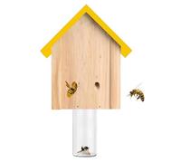 Trampa para Abejas pequeña para casa - Trampa Natural para Abejas de Carpintero Estilo cabaña, Trampa para Abejas Carpintero | Seguro Repelente de Avispas en Forma de casa de Madera - Decoración