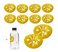 Trampa para avispas, trampas para atrapar abejas, avispones, atrapabotellas, trampa de embudo amarillo para moscas, abejas, avispones, insectos, 10 piezas, decoración interior para la casa