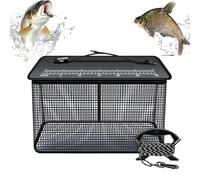 Trampa para peces plegable | Cesta de red reflectante para captura viva,Jaula de organización robustapara langostas para padre vecino novio tío